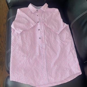 Pink and Blue Seersucker Short-sleeve shirt